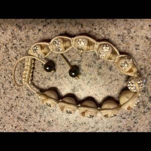 Skull crystal bracelet